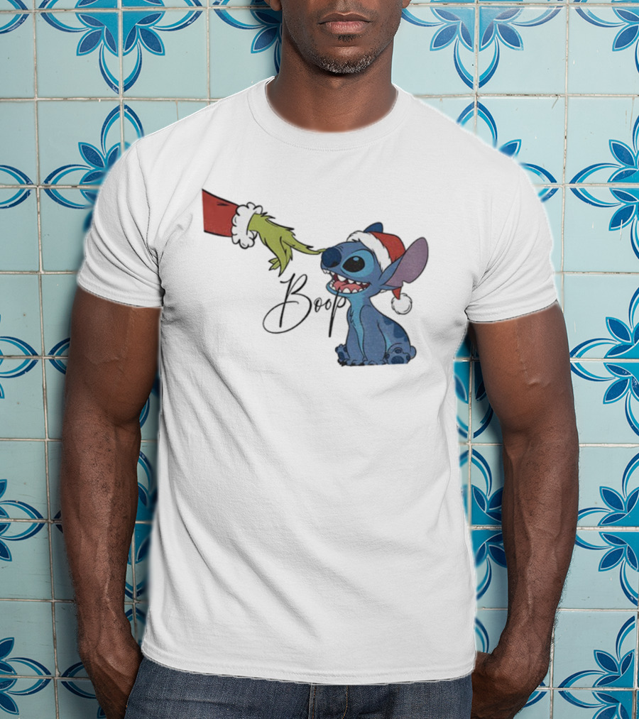 Grinch Boop Stitch Christmas 2025 T-Shirt