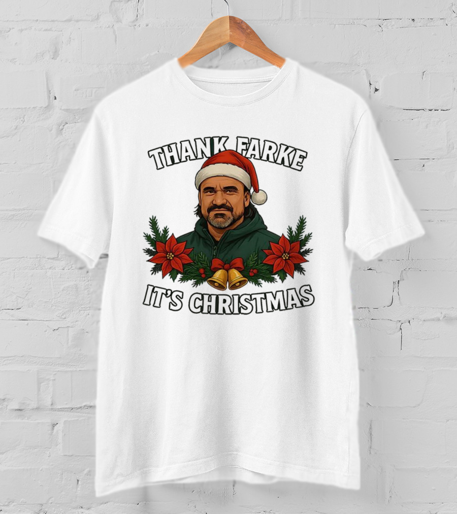 Thank Farke It's Christmas Daniel Farke Leeds United Ugly Sweater T-Shirt