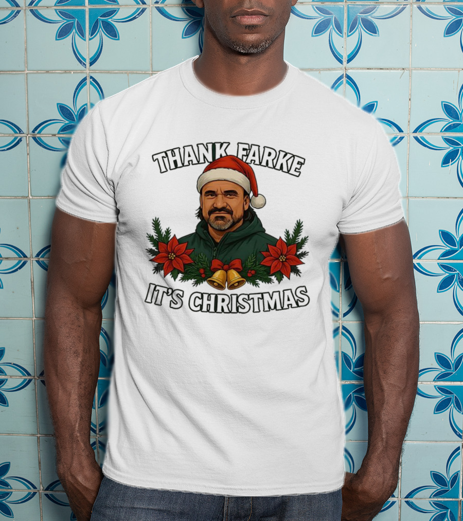 Thank Farke It's Christmas Daniel Farke Leeds United Ugly Sweater T-Shirt
