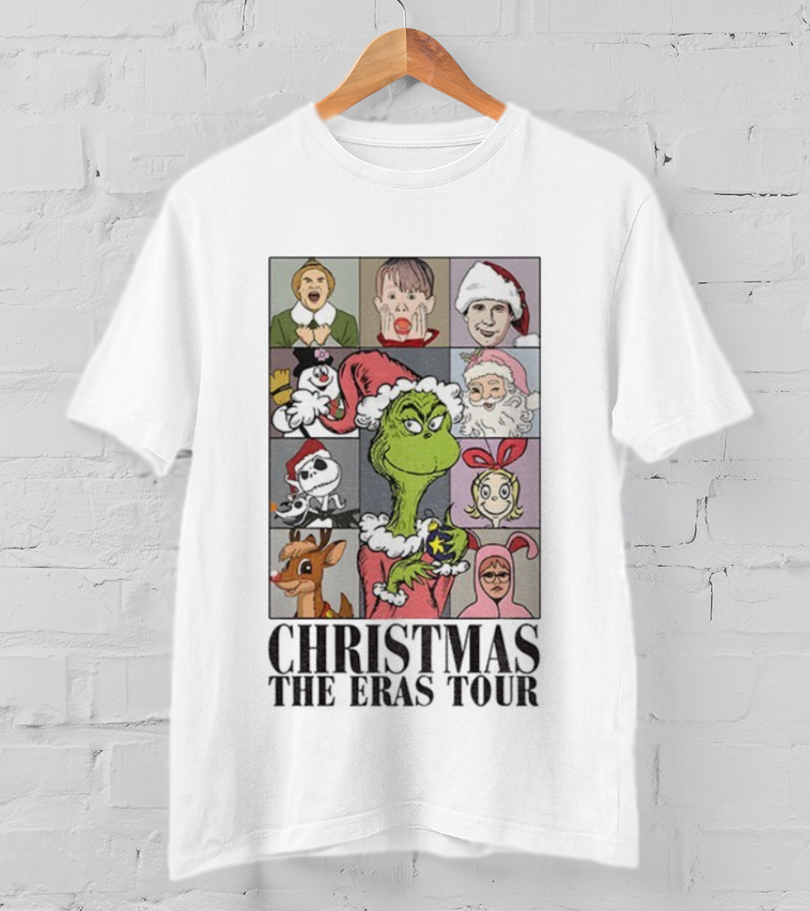 Grinch Santa Hat Buddy The Elf Home Alone Jack Skellington Christmas The Eras Tour 2025 T-Shirt