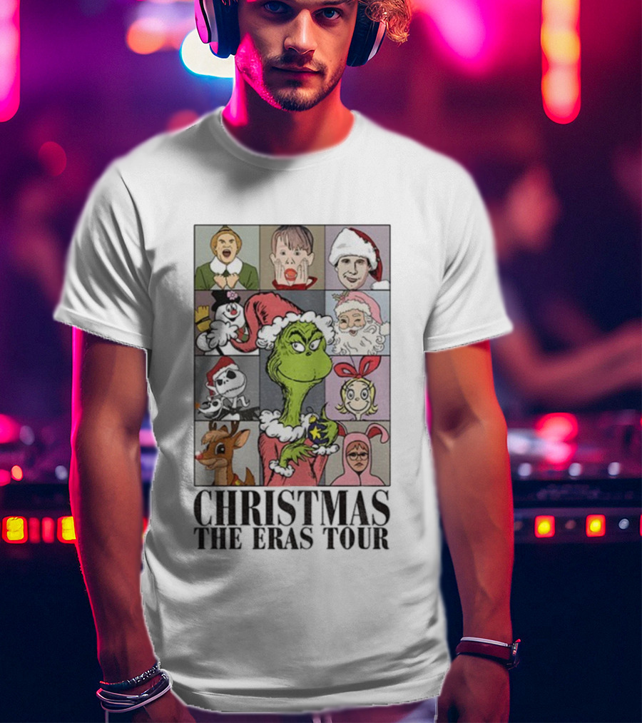 Grinch Santa Hat Buddy The Elf Home Alone Jack Skellington Christmas The Eras Tour 2025 T-Shirt