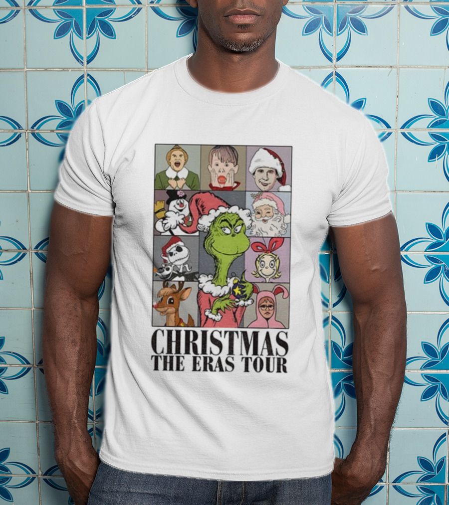 Grinch Santa Hat Buddy The Elf Home Alone Jack Skellington Christmas The Eras Tour 2025 T-Shirt