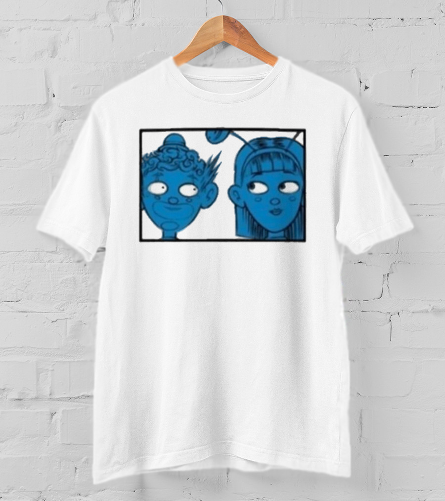 Homestuck Whistles Comic Characters Blue Faces Retro Style T-Shirt