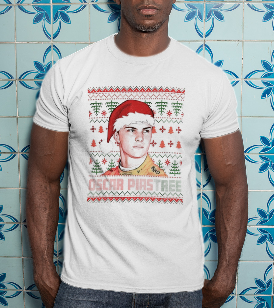 Oscar Piastree Santa Hat Merry Christmas T-Shirt