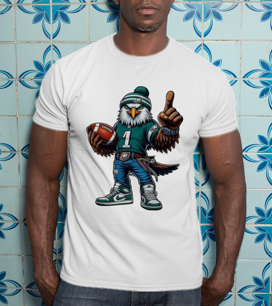 Philadelphia Eagles Mascot Number 1 Football Fan Gear T-Shirt