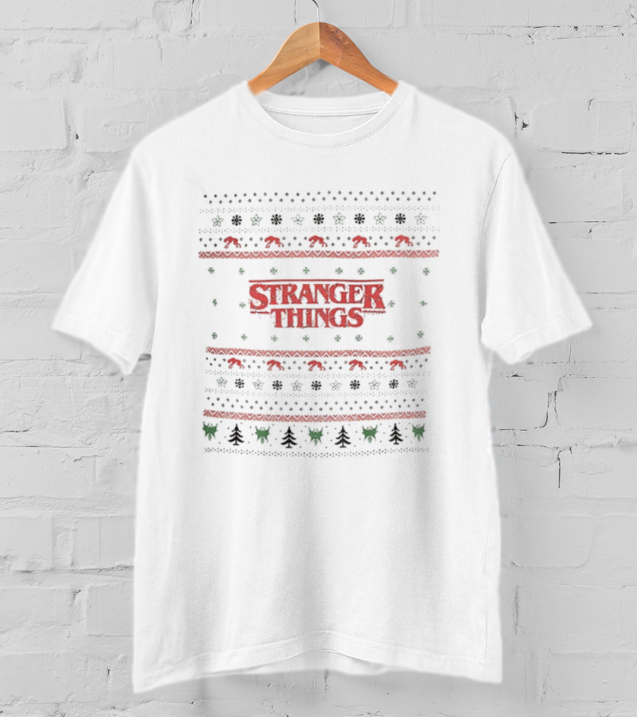 Stranger Things Demogorgon Ugly Christmas Sweater Holiday Party T-Shirt