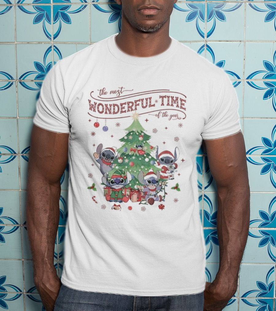 Stitch The Most Wonderful Time Of The Year Merry Christmas 2025 T-Shirt
