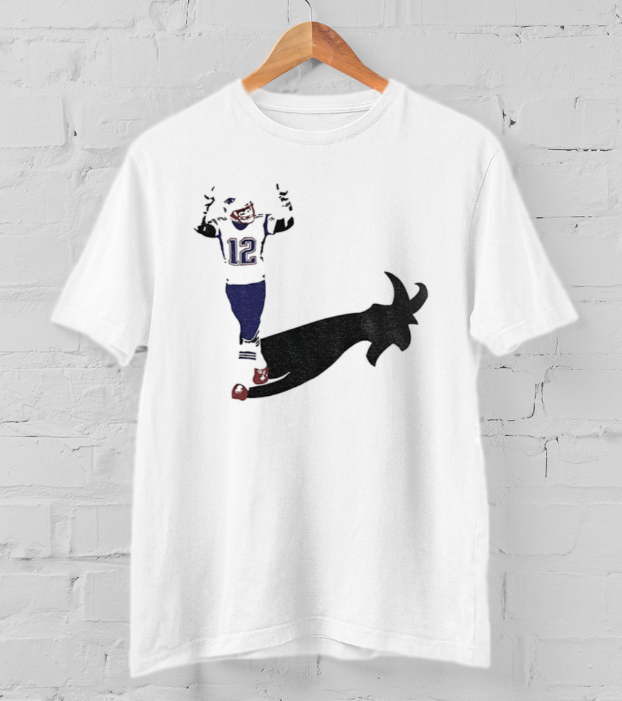 Tom Brady Tampa Bay Buccaneers 2025 The Goat Shadow Football 12 T-Shirt