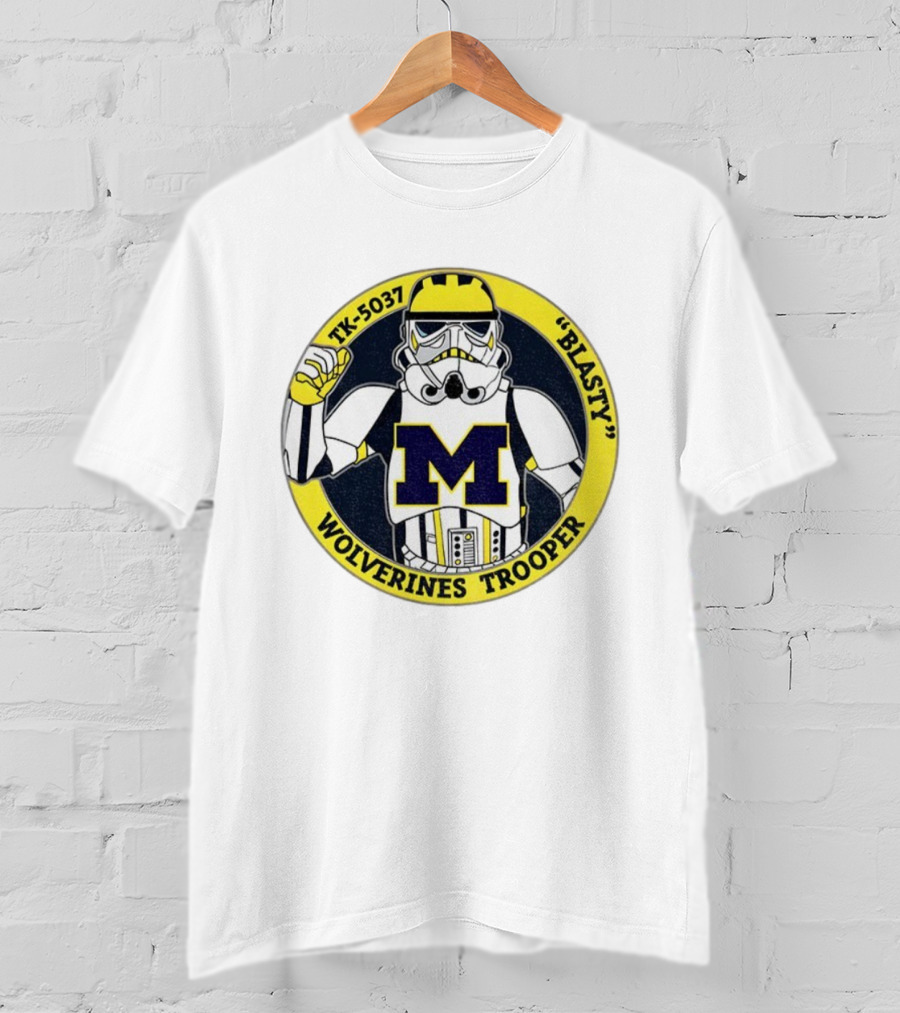 TK-5037 Blasty Wolverines Trooper Michigan M Varsity Fandom T-Shirt