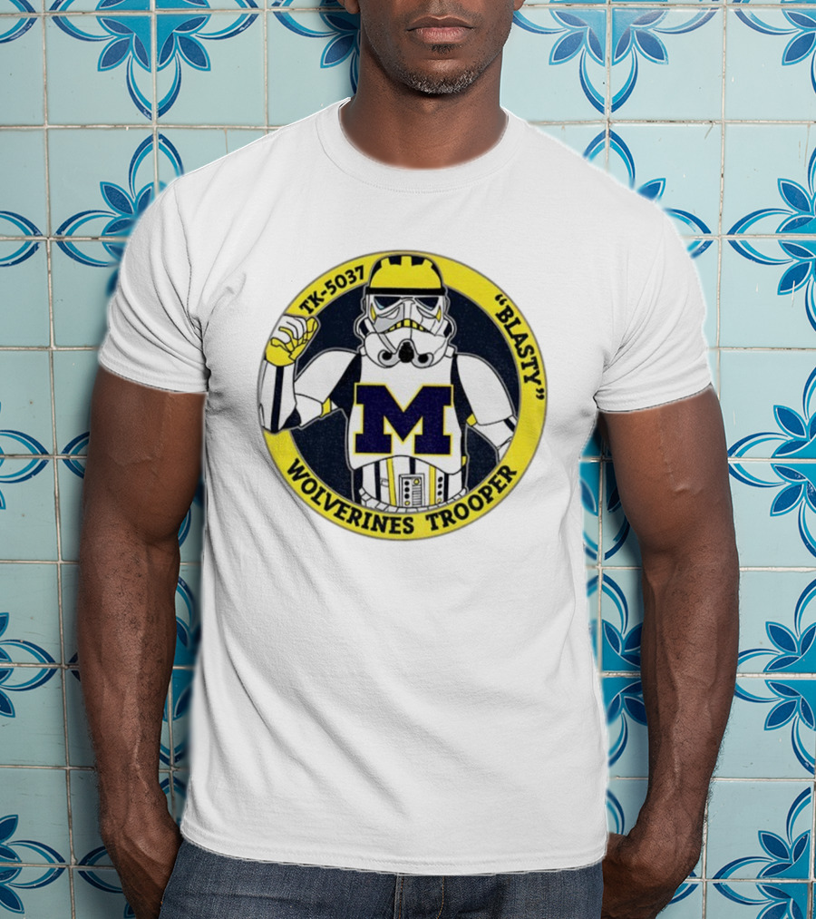 TK-5037 Blasty Wolverines Trooper Michigan M Varsity Fandom T-Shirt