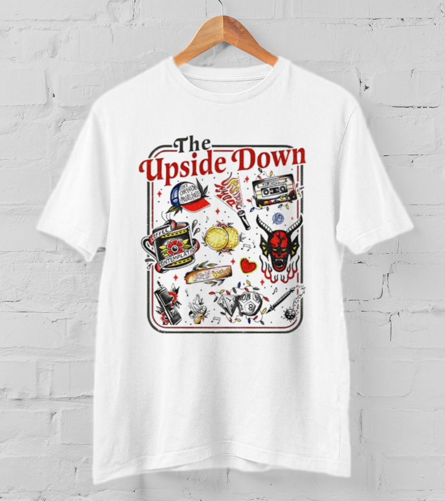 The Upside Down Stranger Things 2025 Icons And Symbols T-Shirt