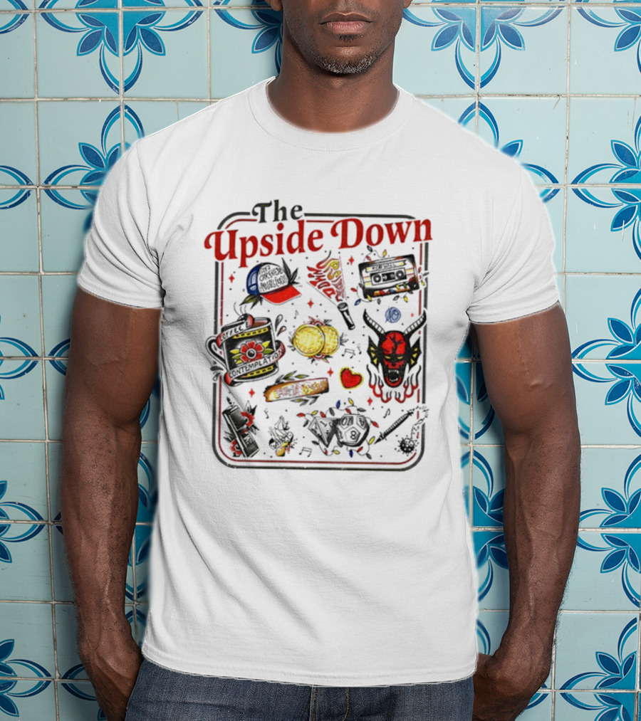 The Upside Down Stranger Things 2025 Icons And Symbols T-Shirt