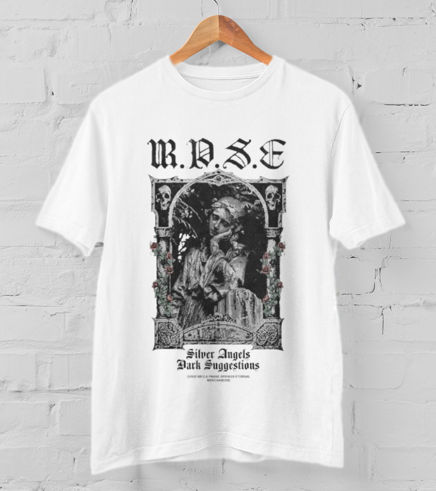 Wicca Phase Springs Eternal WPSE Silver Angels Dark Suggestions Rose Angel T-Shirt