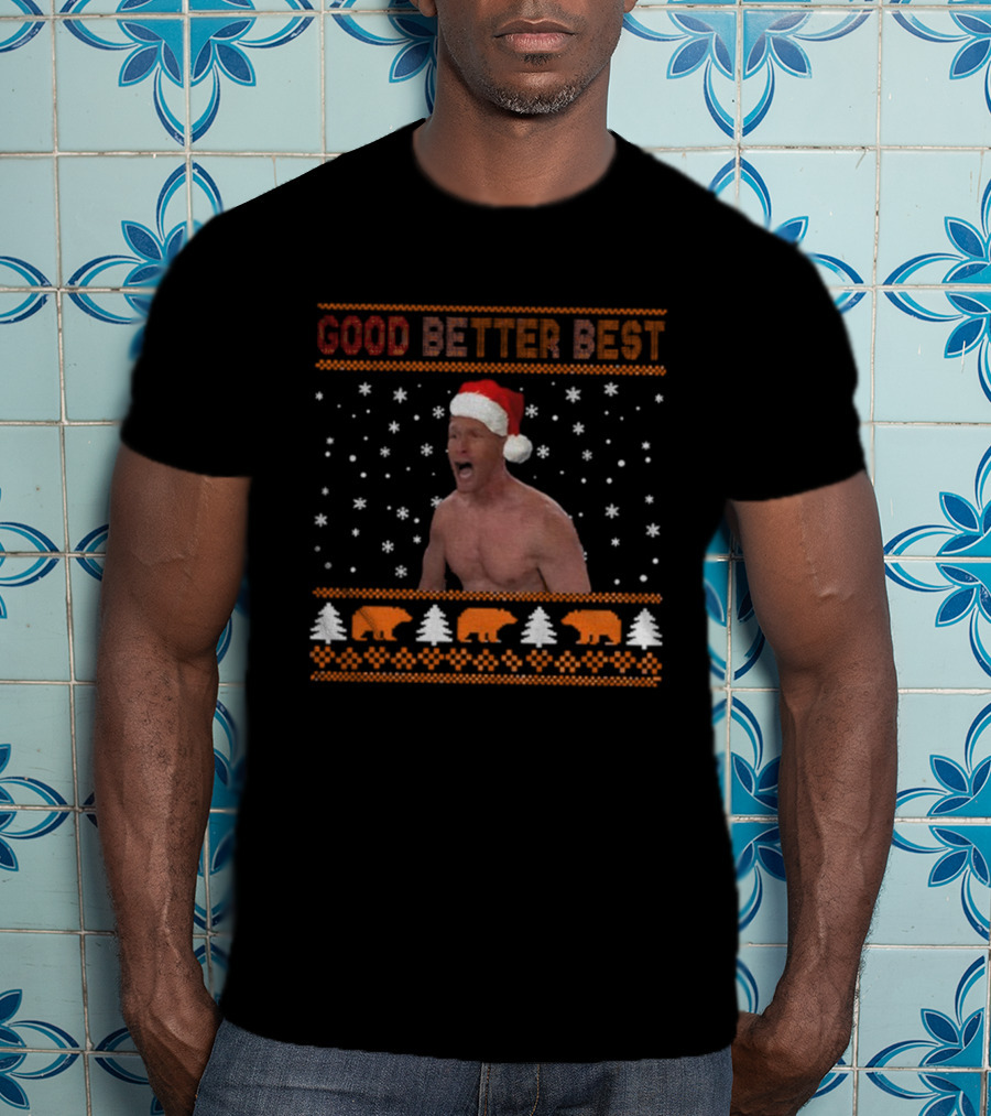 Ben Johnson Good Better Best Christmas Bears Chicago Game Day T-Shirt