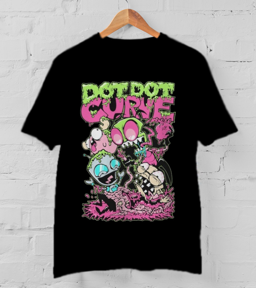 Dot Dot Curve Zim Did It Invader Zim Characters Slime Punk Aesthetic T-Shirt