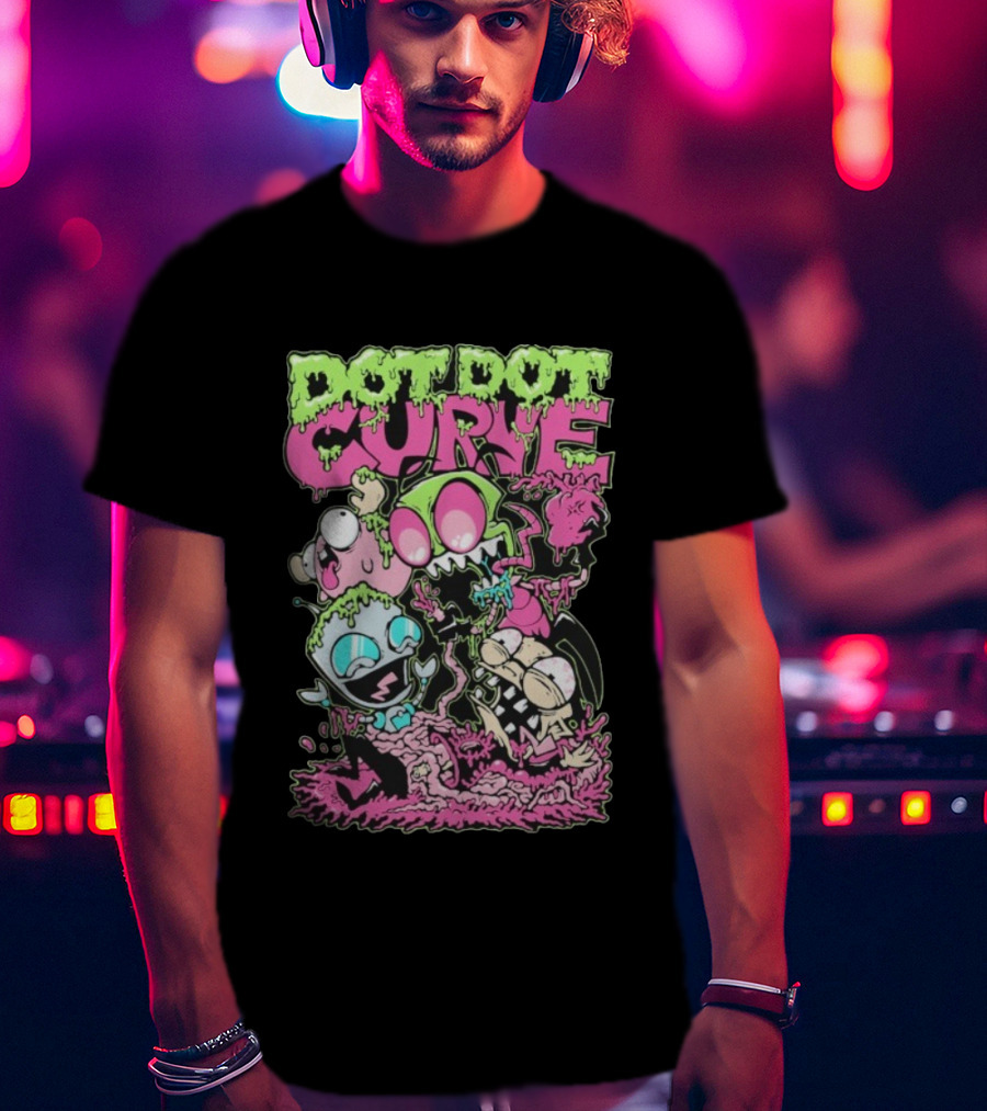 Dot Dot Curve Zim Did It Invader Zim Characters Slime Punk Aesthetic T-Shirt