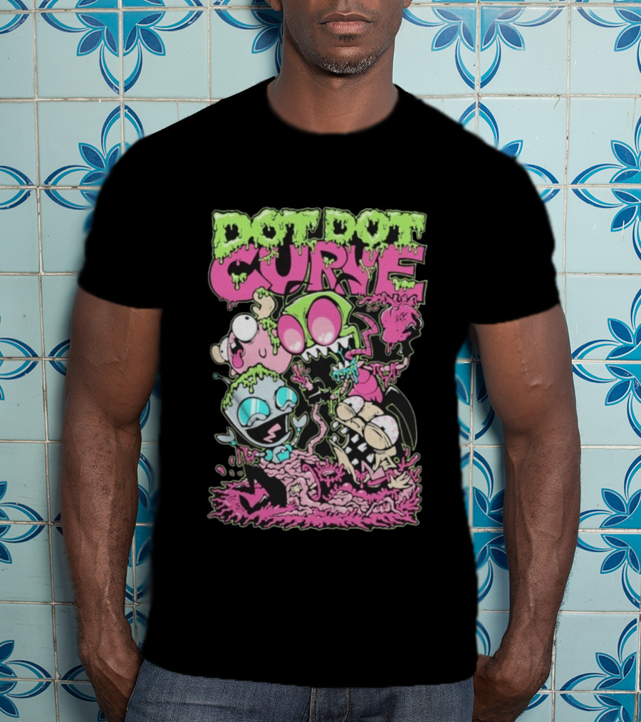 Dot Dot Curve Zim Did It Invader Zim Characters Slime Punk Aesthetic T-Shirt