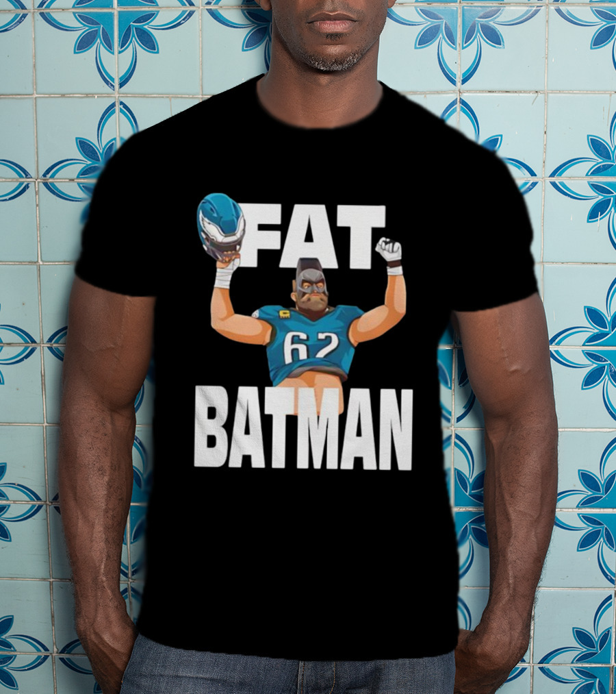 Philadelphia Eagles 62 Fat Batman Football Parody T-Shirt