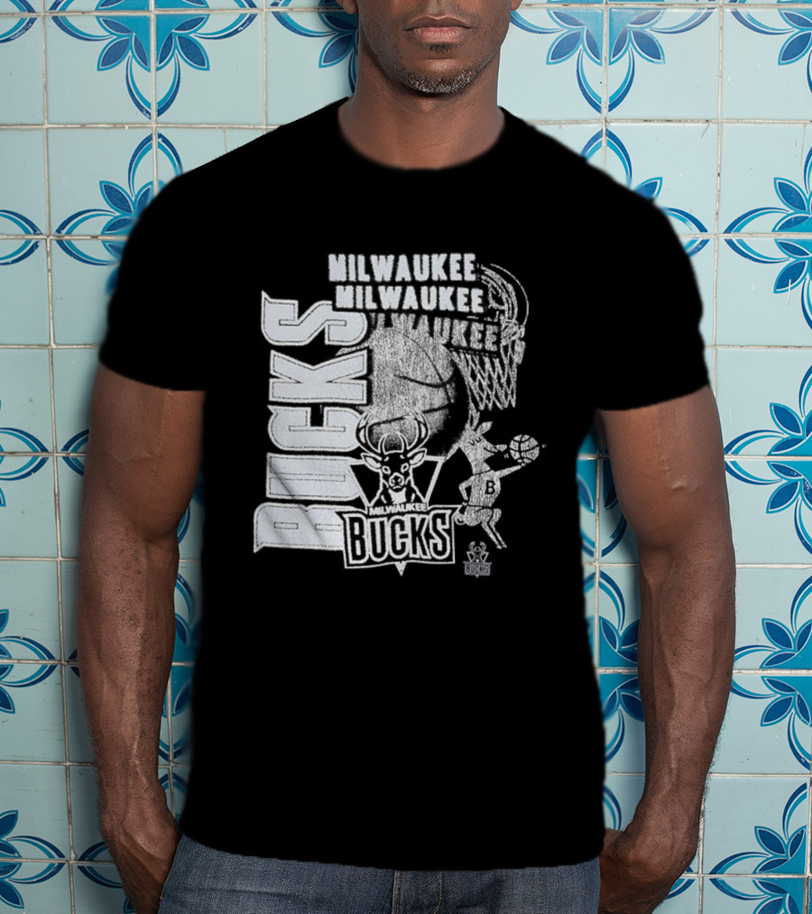 Milwaukee Bucks Basketball Classics Overlap Sports Team Style T-Shirt