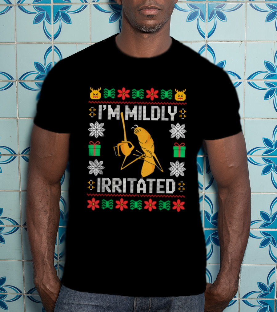 I'm Mildly Irritated Marcus Worm Christmas Ugly Sweater Gifts T-Shirt