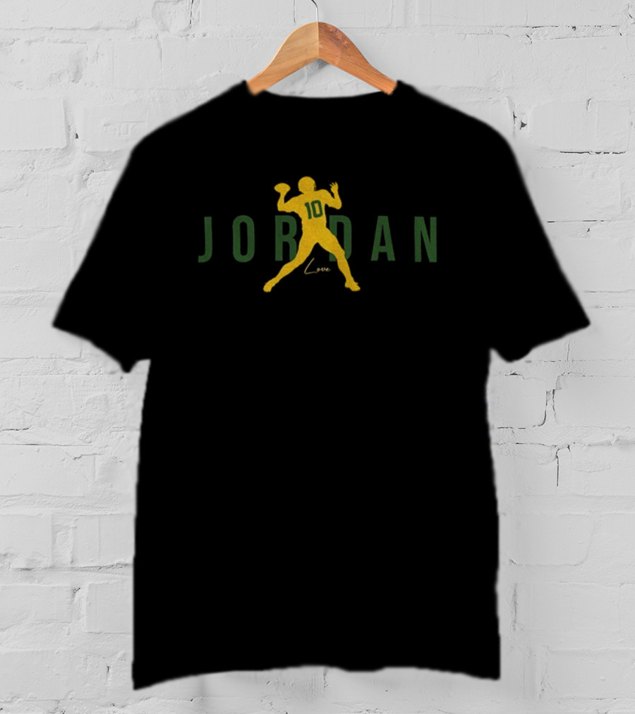 Jordan Love Air Quarterback 10 Green Bay Packers NFL Football Signature T-Shirt