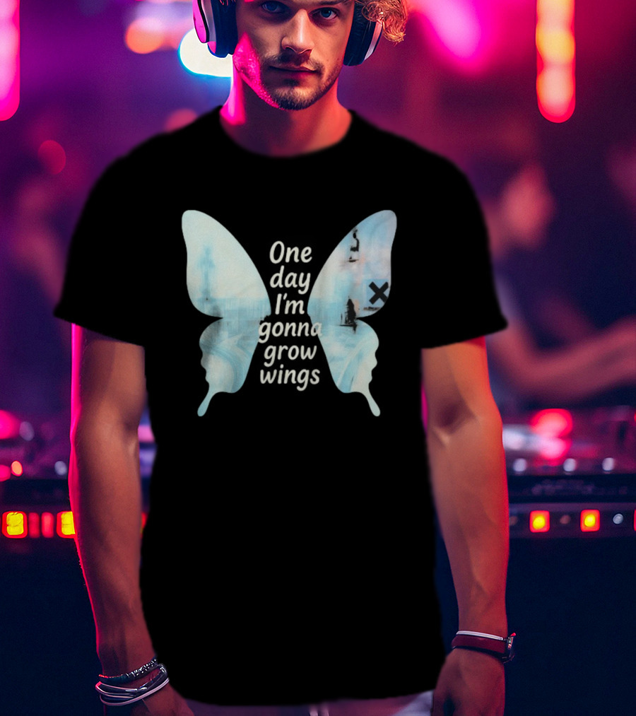 Radiohead One Day I’m Gonna Grow Wings Butterfly Album Art Concept T-Shirt