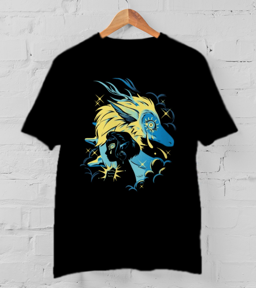 Nicole Knives Timeless Protection Wolf And Feather Eye Symbol T-Shirt