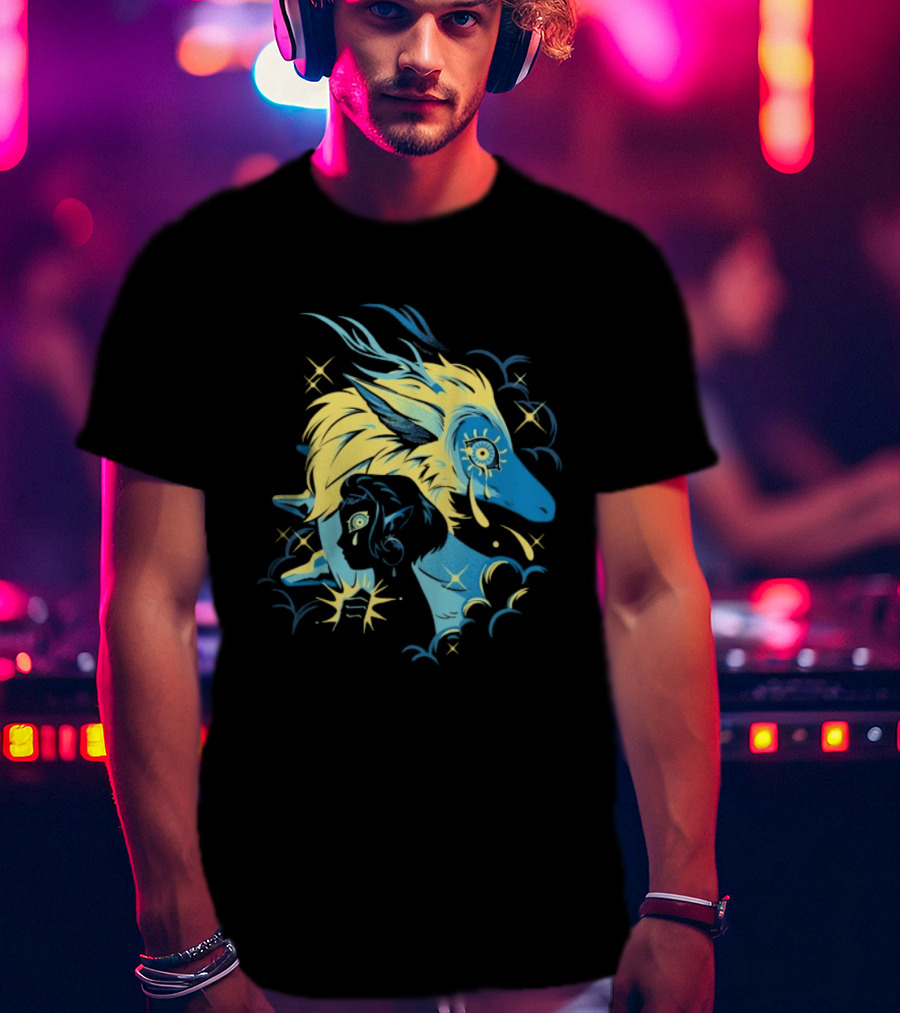 Nicole Knives Timeless Protection Wolf And Feather Eye Symbol T-Shirt