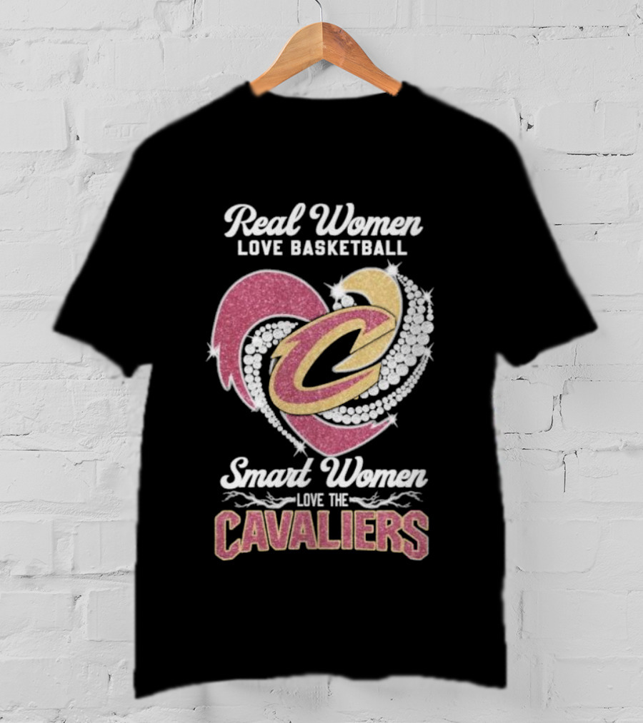 Real Women Love Basketball Smart Women Love The Cavaliers T-Shirt