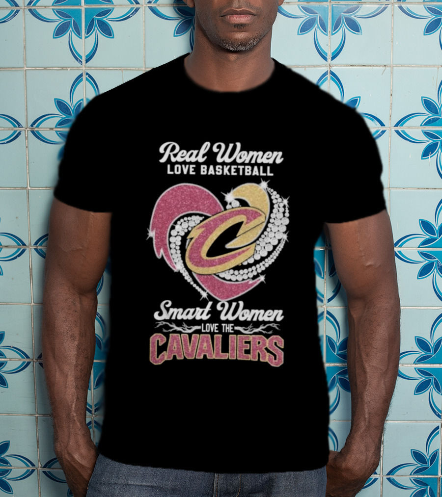 Real Women Love Basketball Smart Women Love The Cavaliers T-Shirt