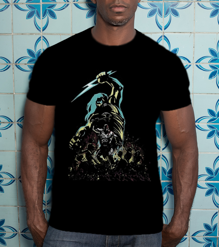 Kratos Vs Zeus Undead Battle God Of War Mythical Showdown T-Shirt