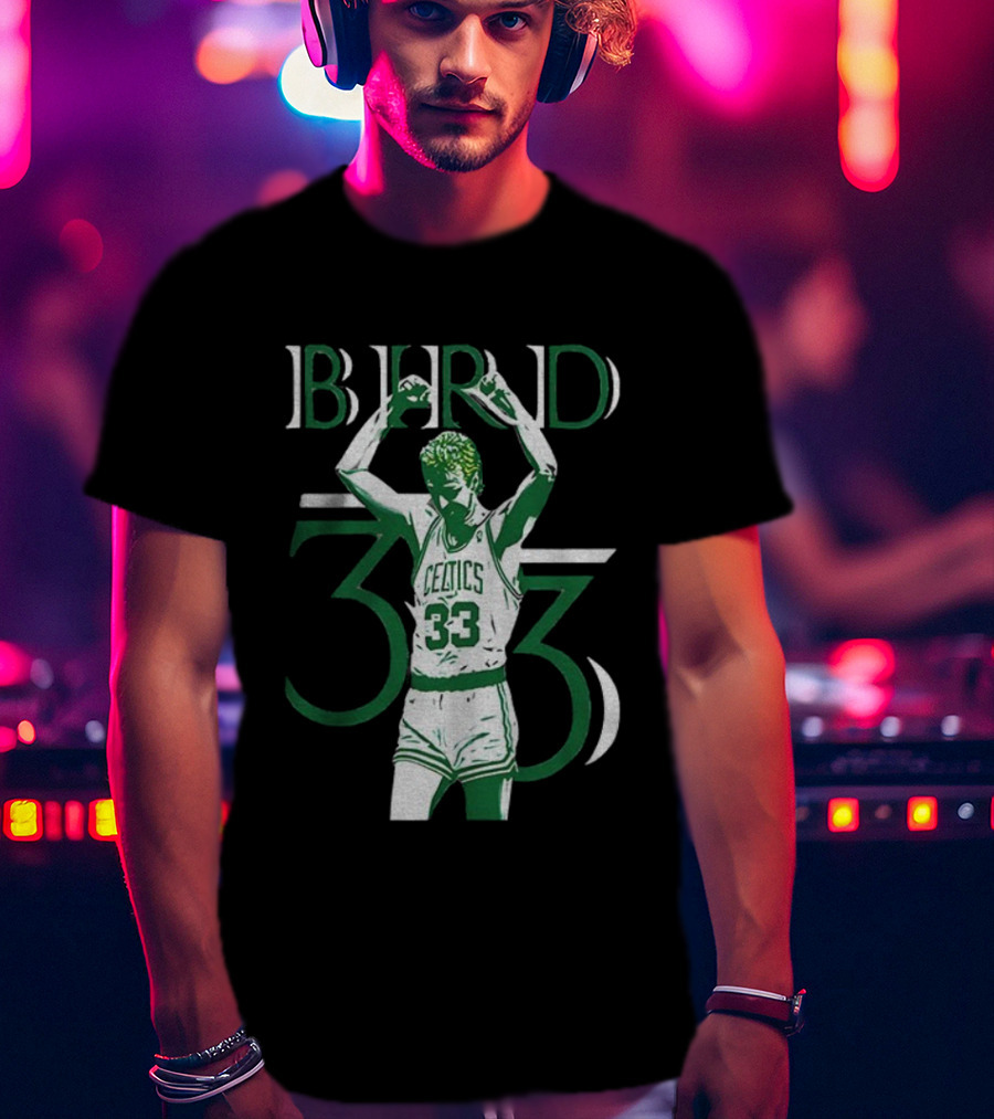 Boston Celtics Larry Bird 33 NBA Basketball Legend T-Shirt