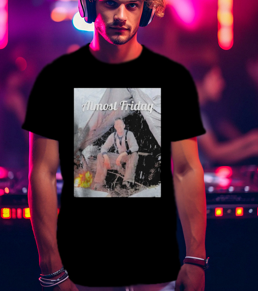 Almost Friday Luke Nichols Outdoor Camping Scene T-Shirt