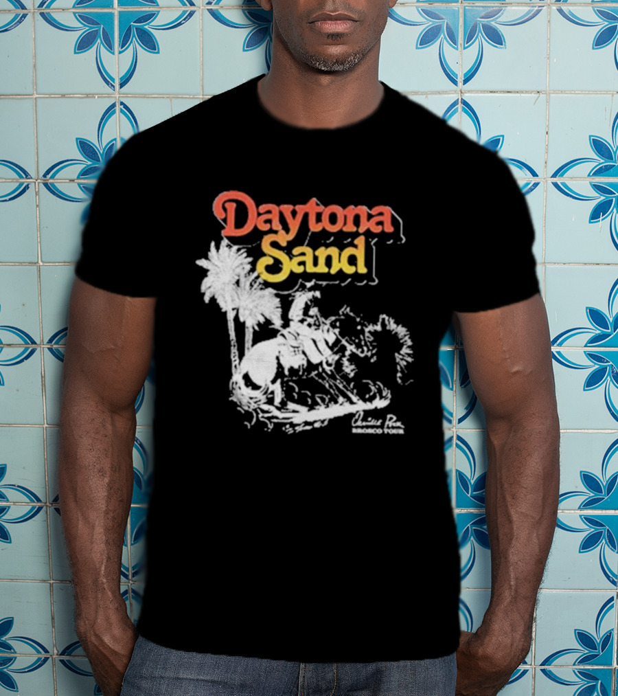 Daytona Sand Orville Peck Western Cowboy Rider With Palm Trees T-Shirt