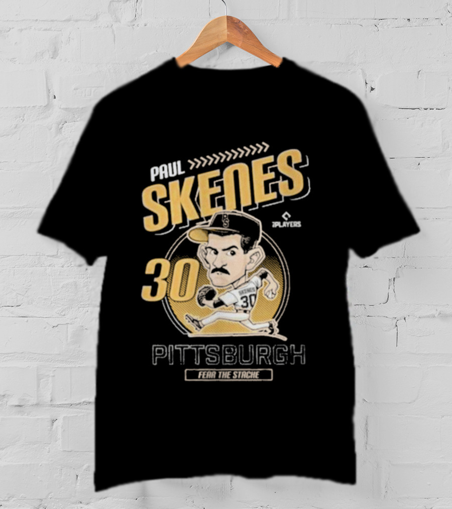 Paul Skenes Fear The Stache Pittsburgh 30 Caricature T-Shirt