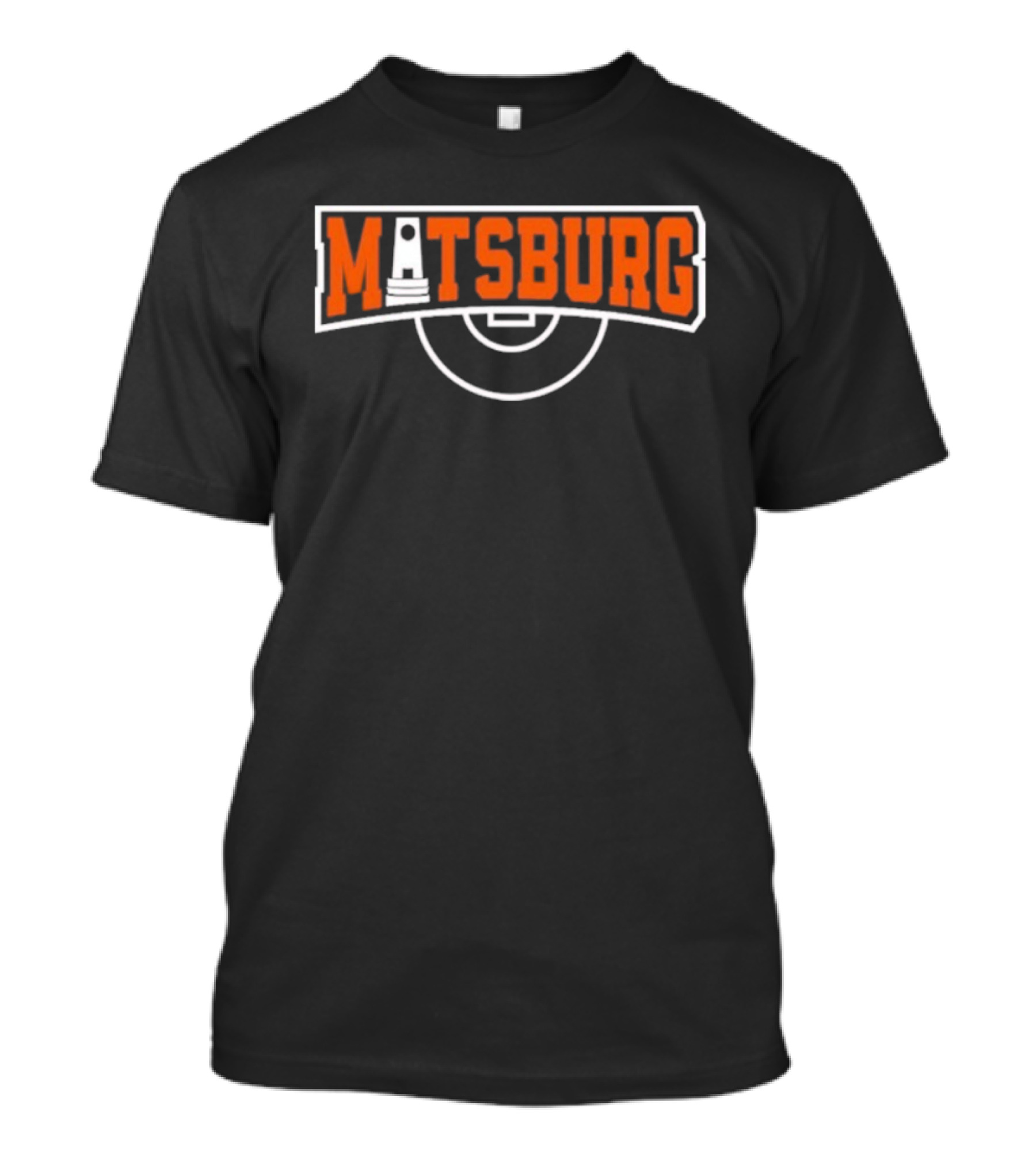 Virginia Tech Hokies Matsburg Tower Basketball Court Design T-Shirt