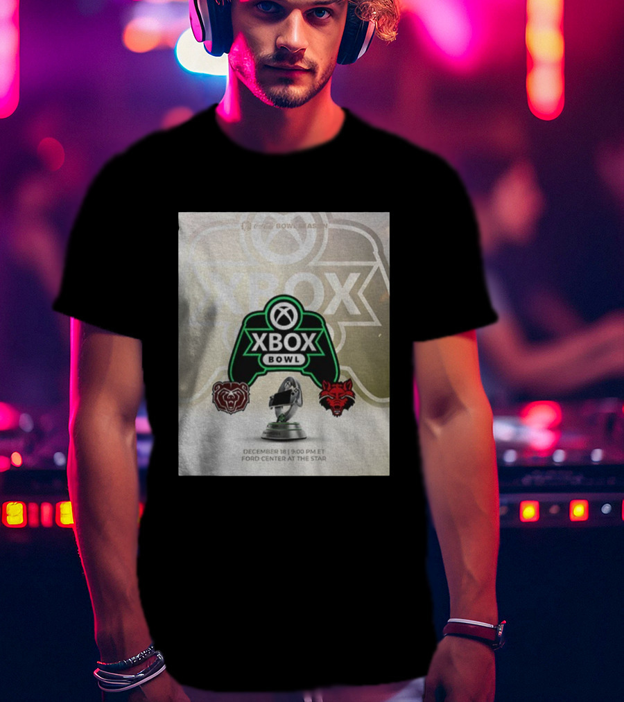 Xbox Bowl Missouri State Bears Vs Arkansas State Red Wolves Football 2025 December 18 Ford Center At The Star T-Shirt