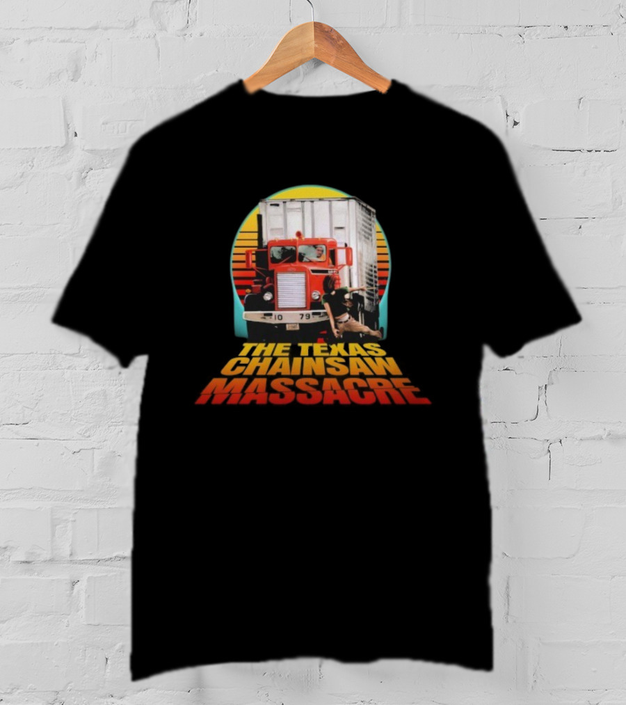 The Texas Chainsaw Massacre Ed Guinn Signature Truck Scene Retro Vintage Style T-Shirt