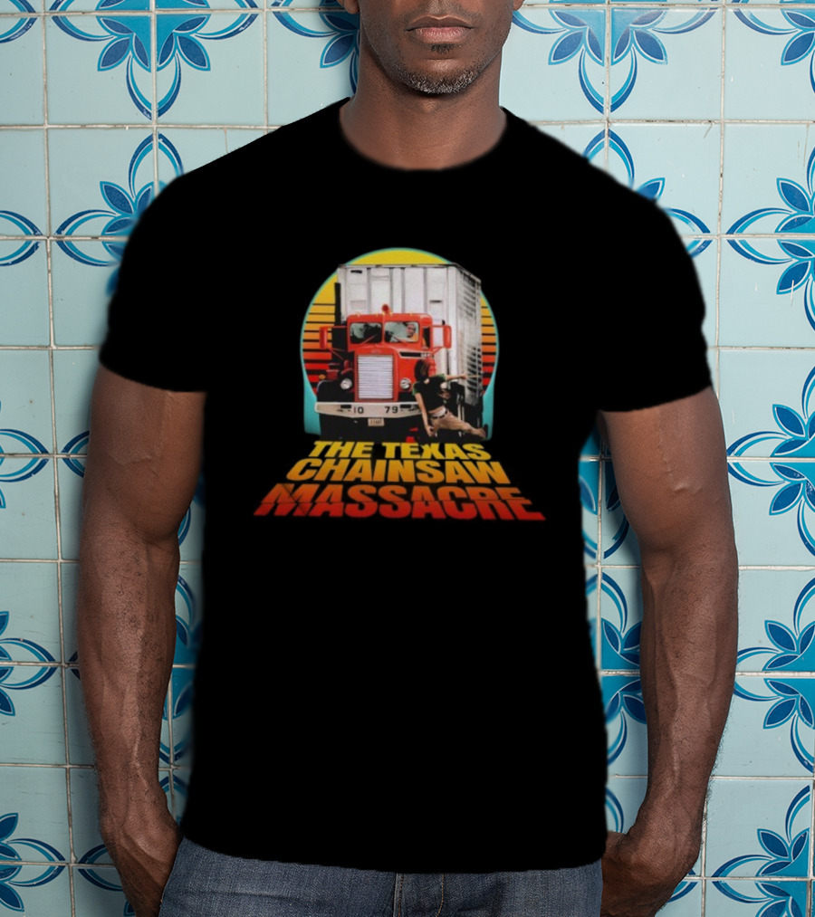 The Texas Chainsaw Massacre Ed Guinn Signature Truck Scene Retro Vintage Style T-Shirt
