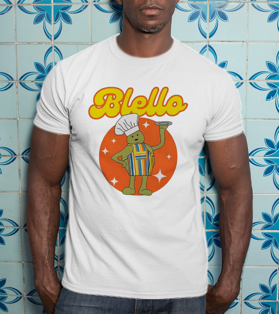 Biello Chef With Colorful Apron And Hat Retro Style T-Shirt