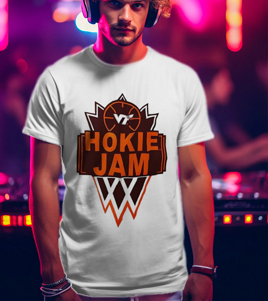 Hokie Jam Virginia Tech Basketball Logo Iconic VT Sports Event T-Shirt