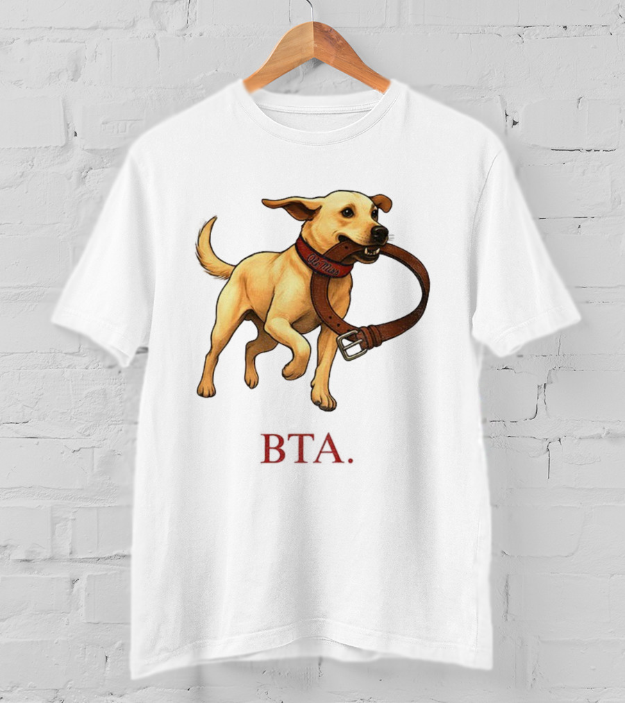 BTA Ole Miss Rebels Football Game Day Juice Kiffin Lane Kiffin Dog Running T-Shirt