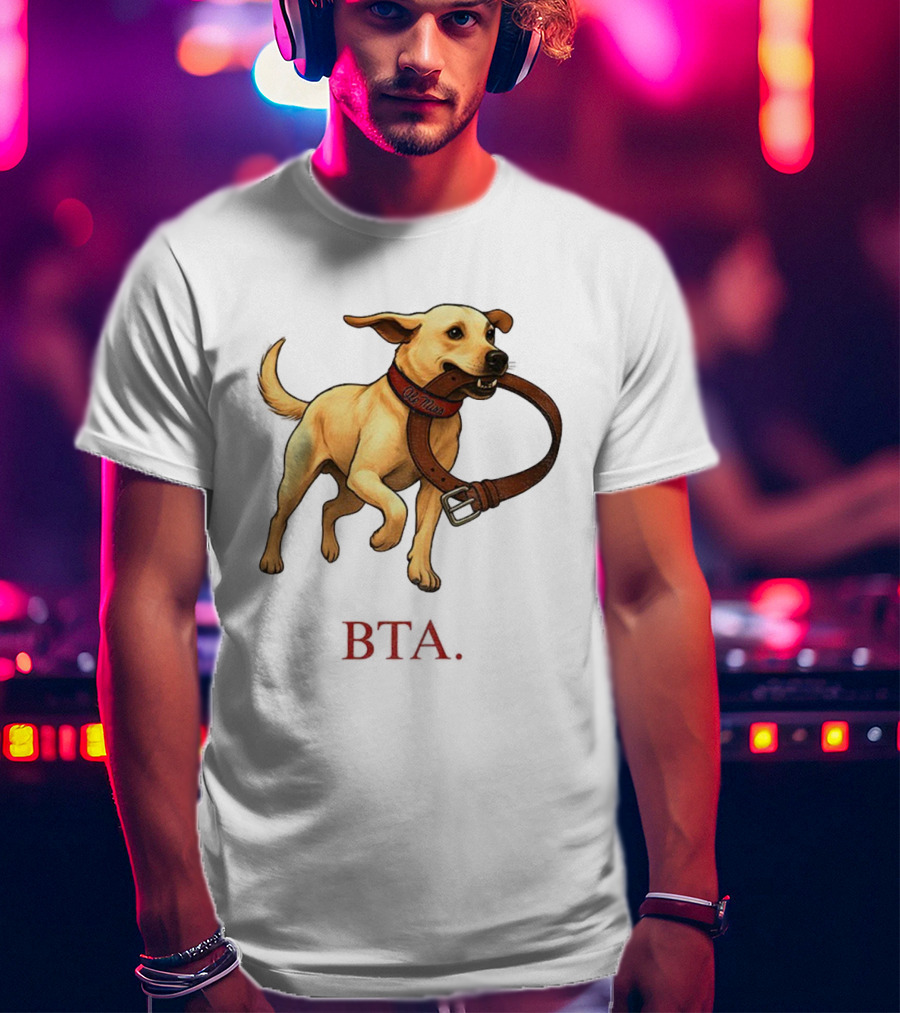 BTA Ole Miss Rebels Football Game Day Juice Kiffin Lane Kiffin Dog Running T-Shirt