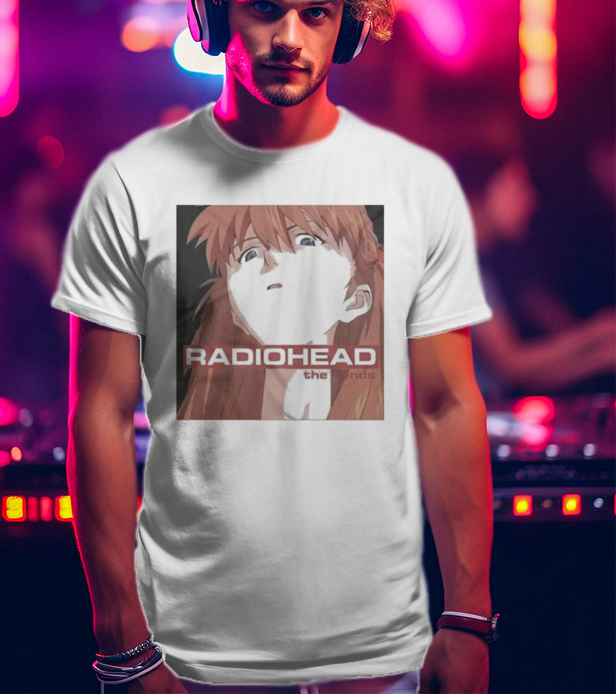 Radiohead The Bends Asuka Langley Soryu Anime Crossover Fan Art T-Shirt