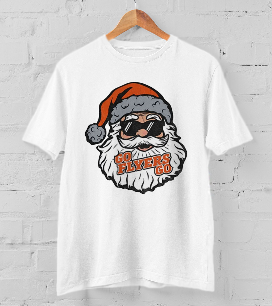 Santa Claus Go Flyers Go Philadelphia Hockey Christmas 2025 T-Shirt