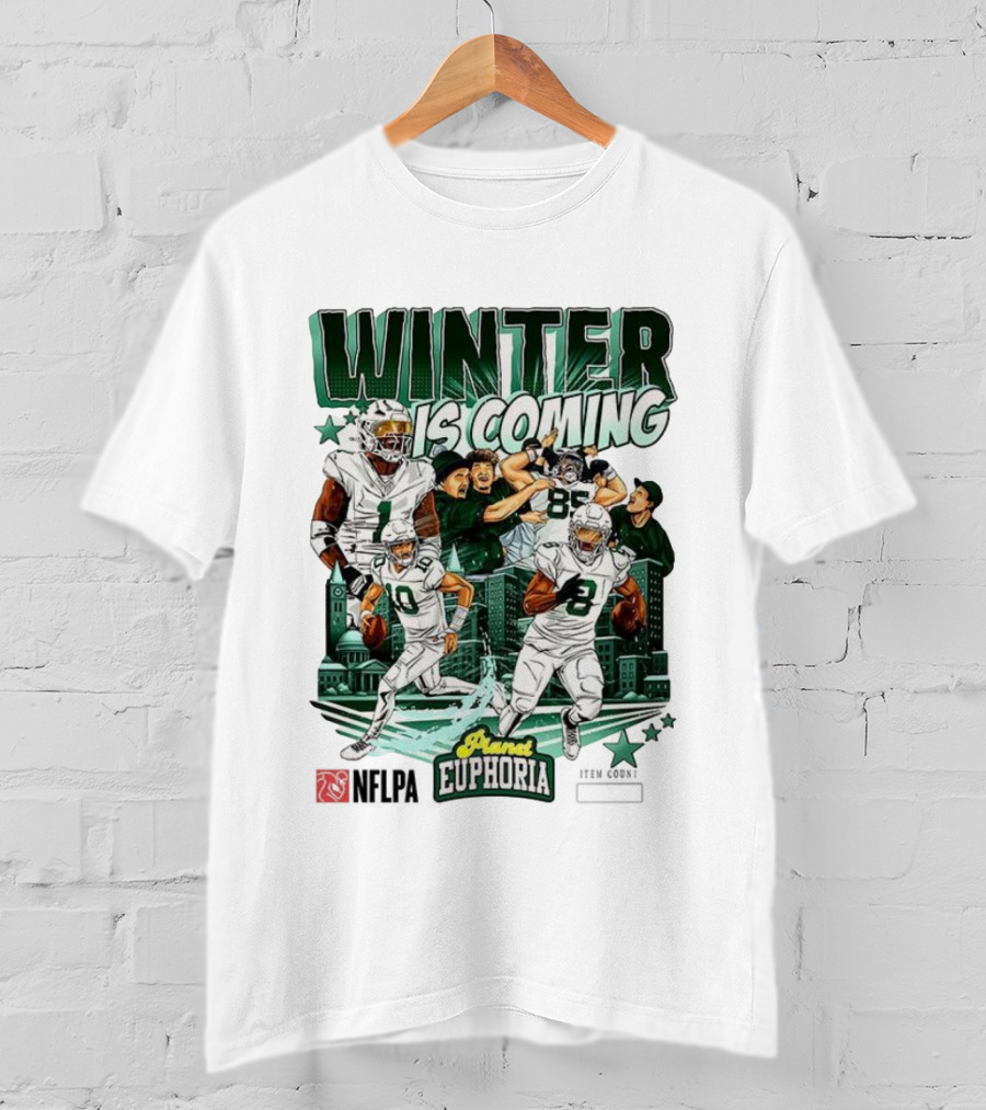 Philadelphia Eagles Winter Is Coming Player Euphoria City Skyline T-Shirt