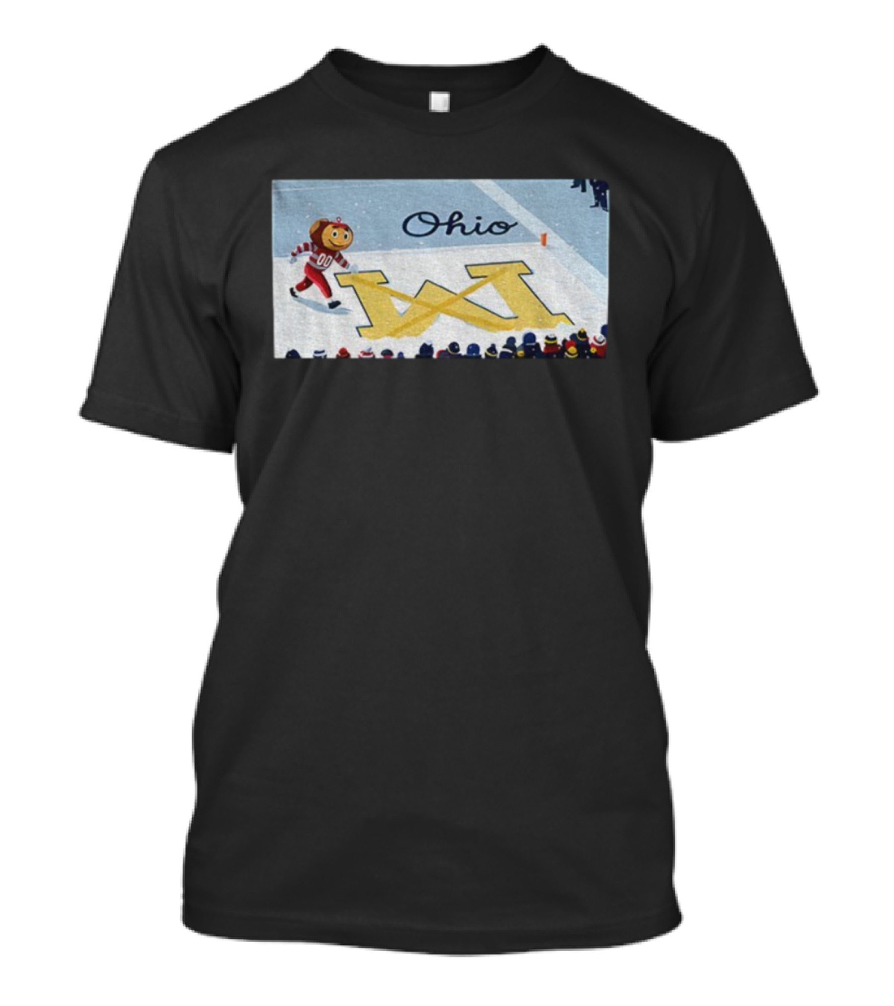 Ohio State Buckeyes Brutus Crossing Out Michigan Wolverines Rivalry 27-9 T-Shirt
