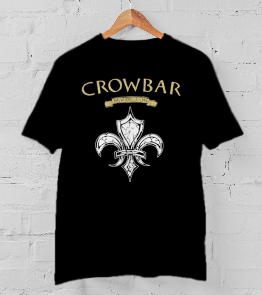 Crowbar Fleur De Lis Serpent Only Lies New Orleans Symbol T-Shirt