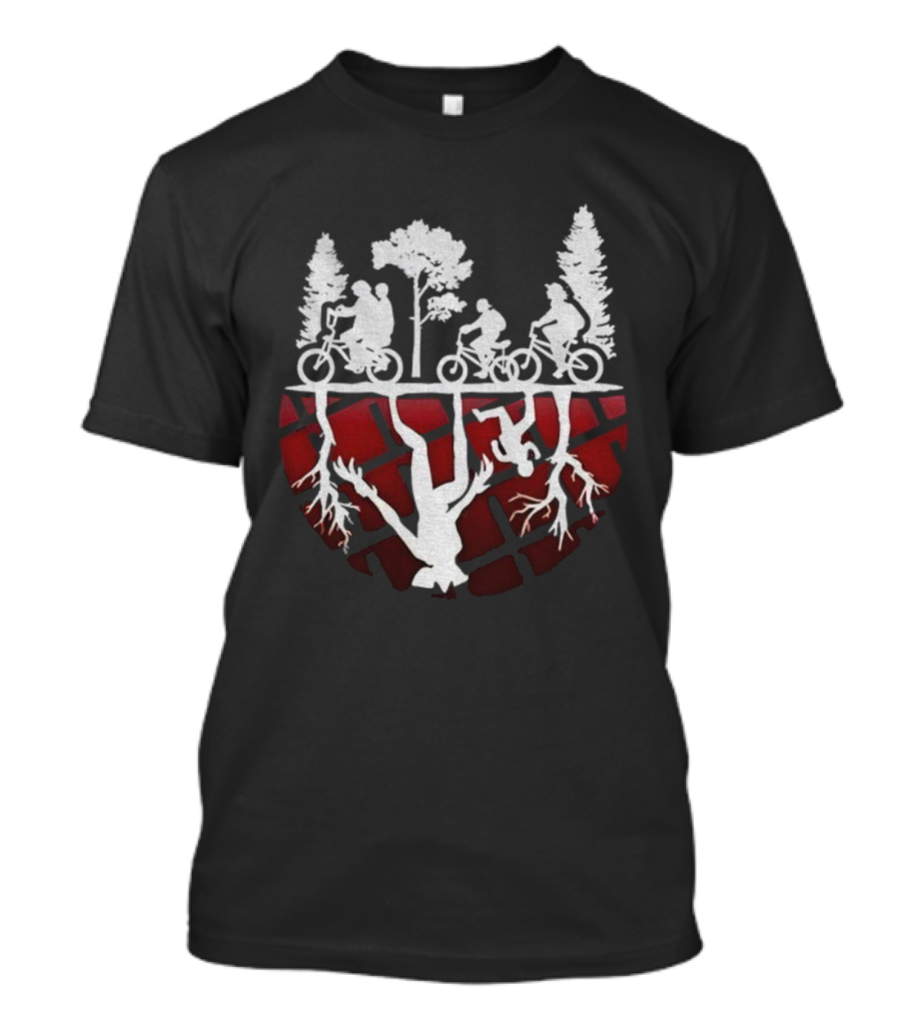 Stranger Things Demogorgon Upside Down Eggo Waffle Merry Christmas T-Shirt