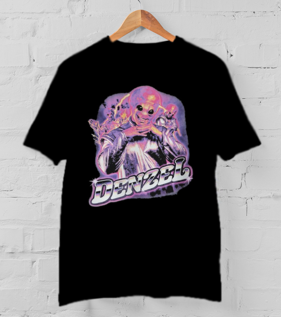Denzel Alien Bling Era Retro Sci-Fi Style T-Shirt